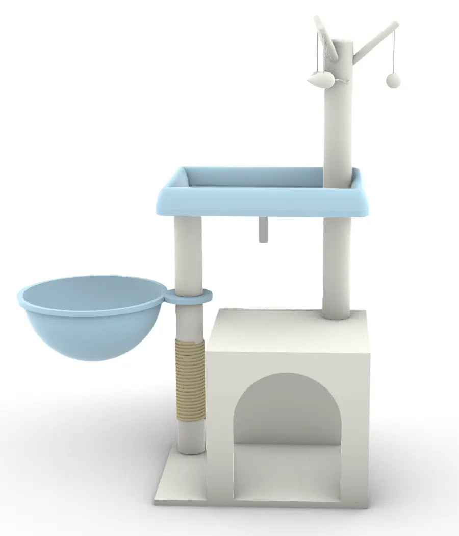 I39 Small Cat Tower(Ocean Blue)